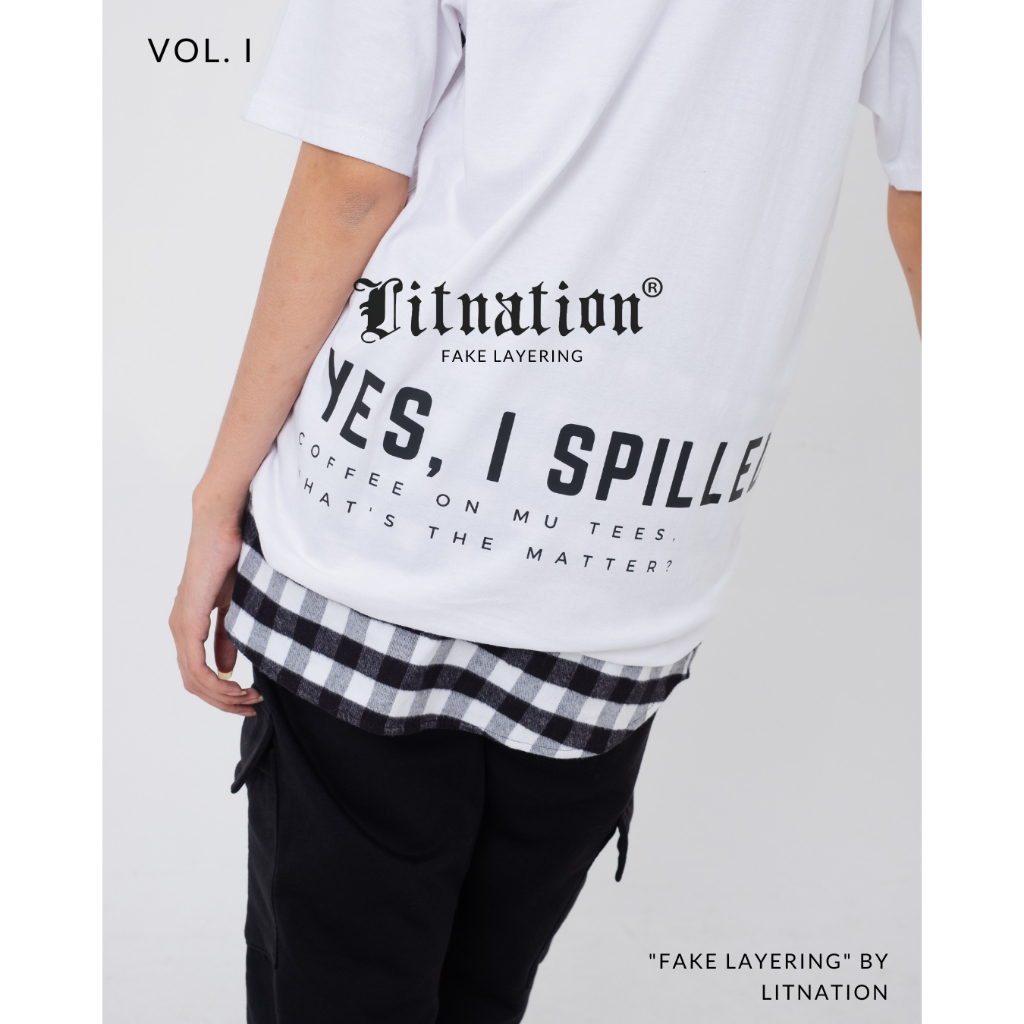 fake Layering, Inner, Mini Skirt, pelapis kaos terlihat 2 lapis sambungan baju