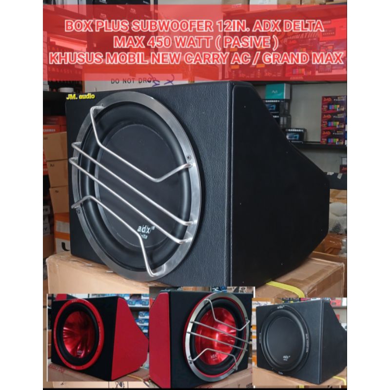 Subwoofer Plus Box 12inch Mrek ADX Delta 400Watt PASIVE (Khusus Mobil new carry AC / Grand max)