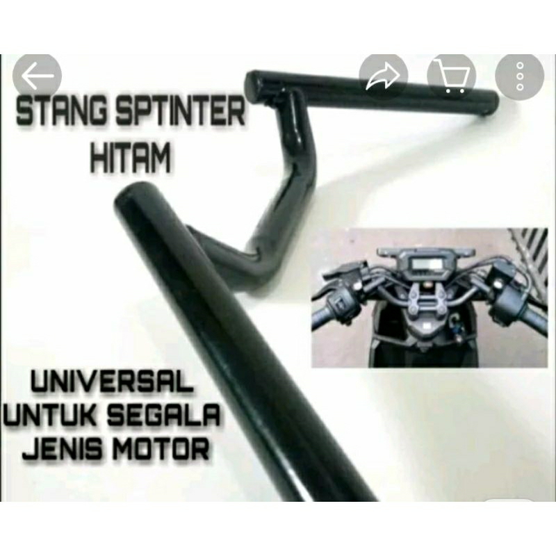 stang spinter pendek herex universal adaptor jalu,beat streat,vixion, cb150 r,satria fu hitam