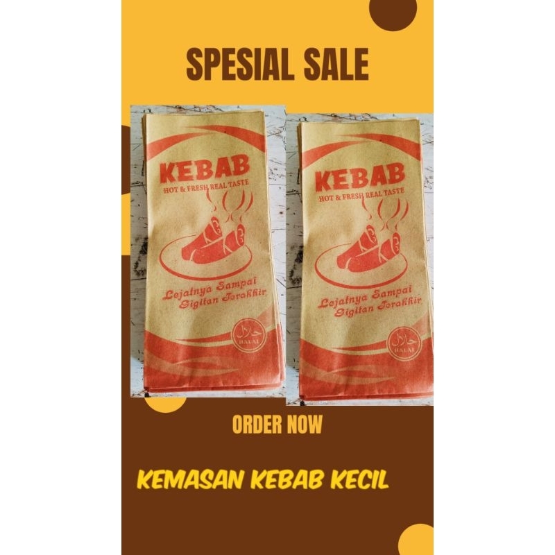 

Bungkus kebab kecil isi 100