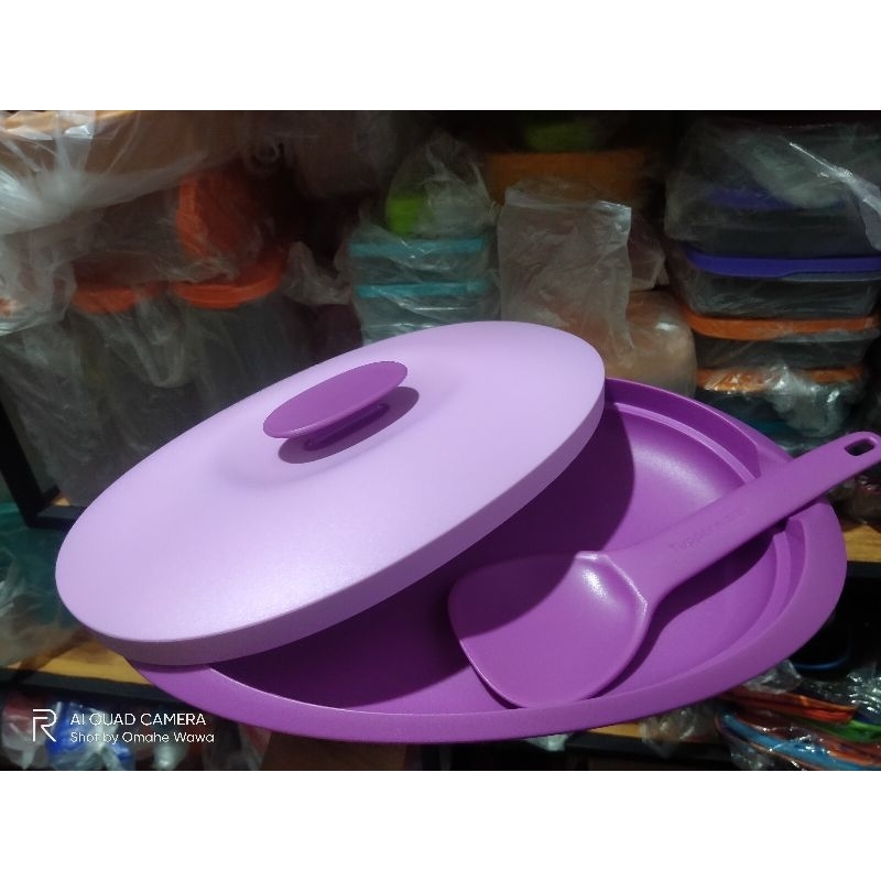 serving plate Tupperware ungu