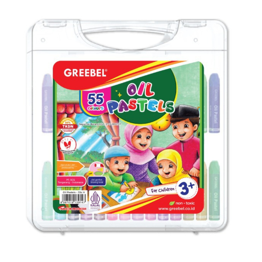 

TBMO GREEBEL 55 Warna Crayon Krayon KIDS OIL PASTEL HALAL EDITION