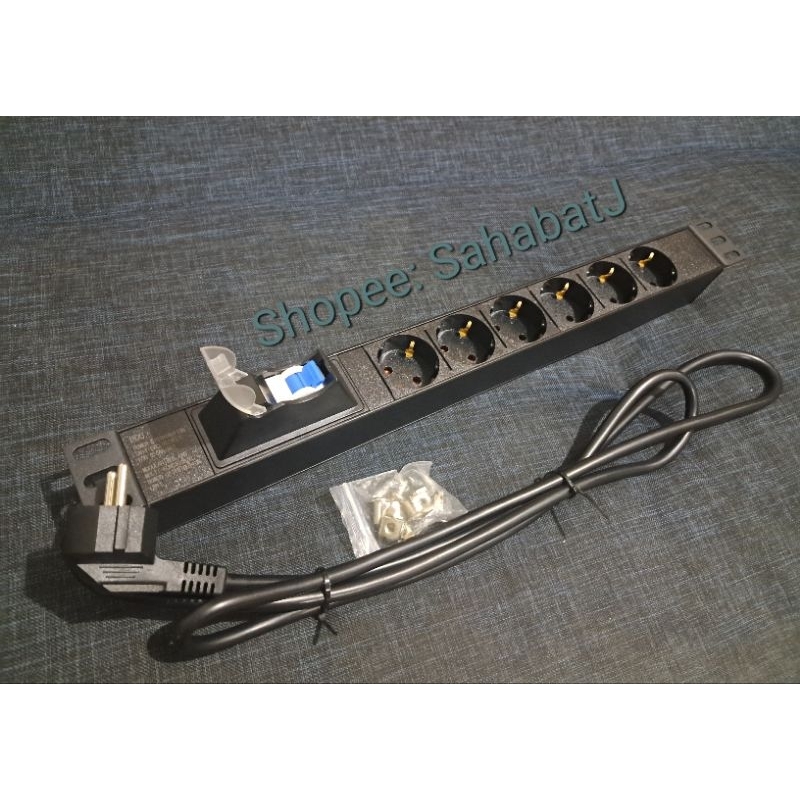Stop Kontak 6 lubang MCB 16A + Kabel Colokan Tegangan Tinggi Pemutus Arus