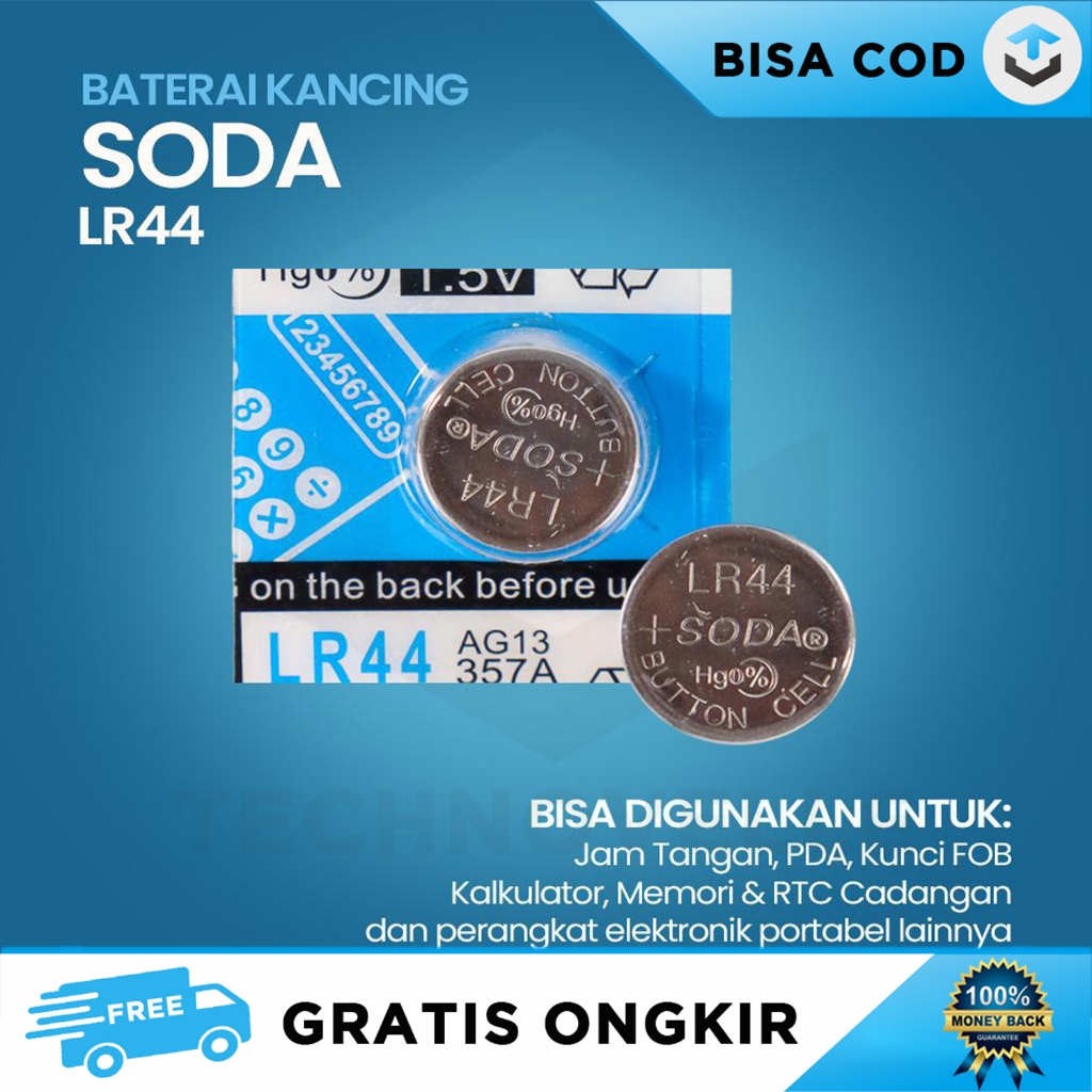 BATERAI KANCING LR44 AG13 LITHIUM 1.5 V MURAH MULTIFUNGSI UNIVERSAL
