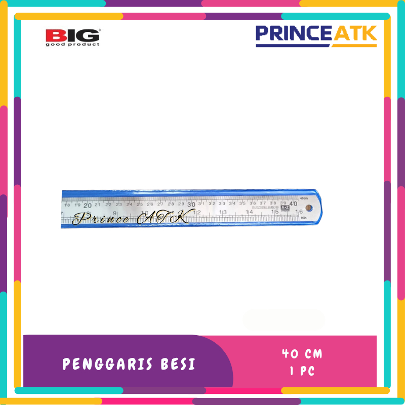 PENGGARIS BESI 40 CM / GARISAN / PENGUKUR PANJANG