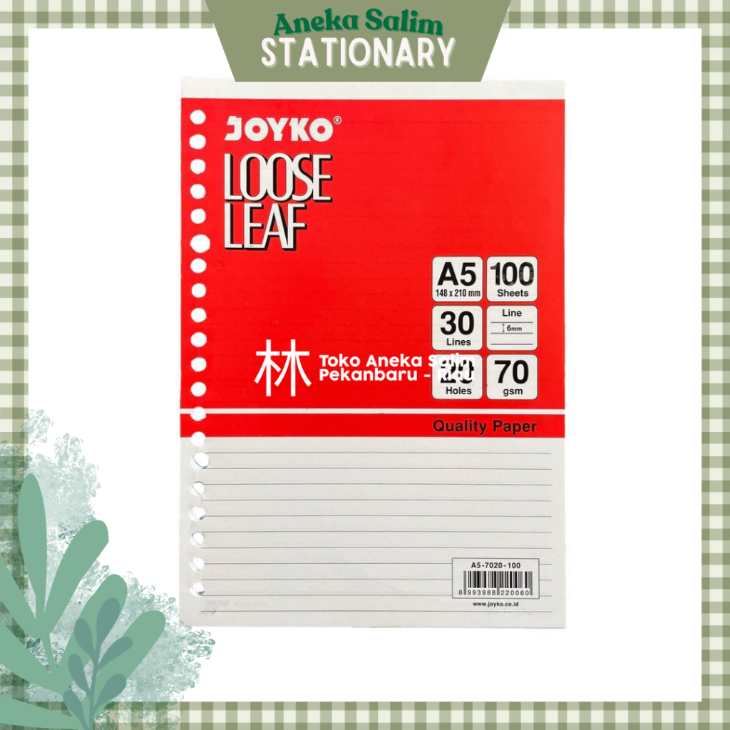 

Anekasalim - Loose Leaf Isi Kertas Binder Joyko A5-7020-100