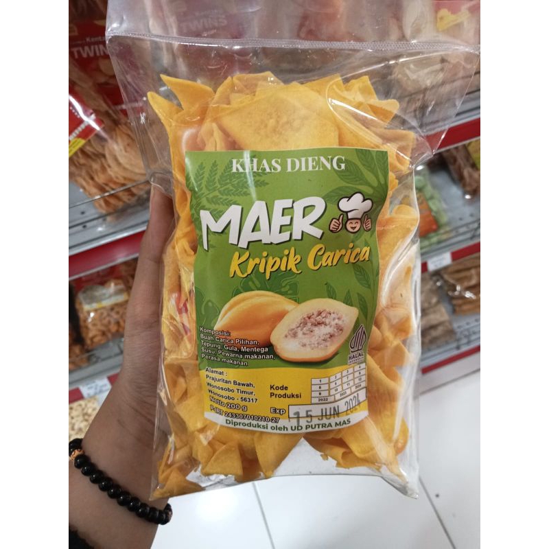 kripik buah carica khas dieng wonosobo