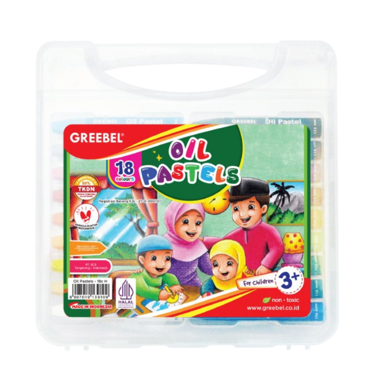 

TBMO GREEBEL 18 Warna Crayon Krayon KIDS OIL PASTEL HALAL EDITION