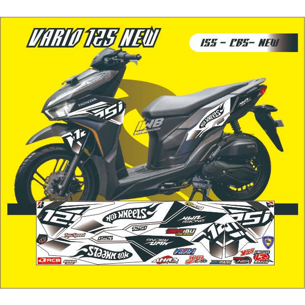 COD / STRIPING MOTOR / STIKER MOTOR VARIO 125 NEW ISS - CBS MOTIF STIKER POLET HONDA VARIO ISS 125 2