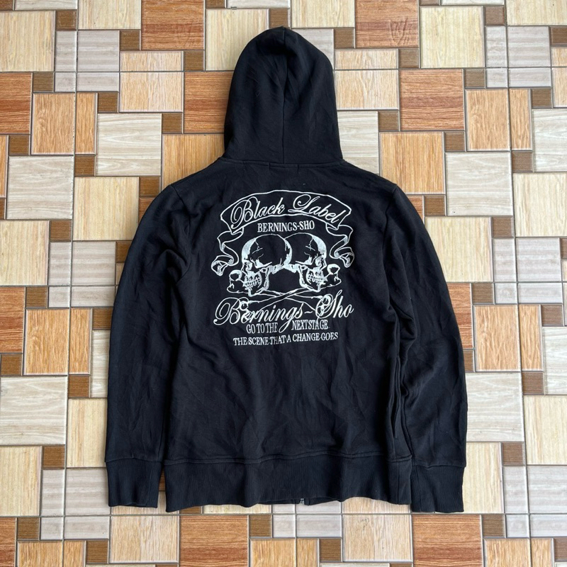 zip hoodie black lebel bekas preloved