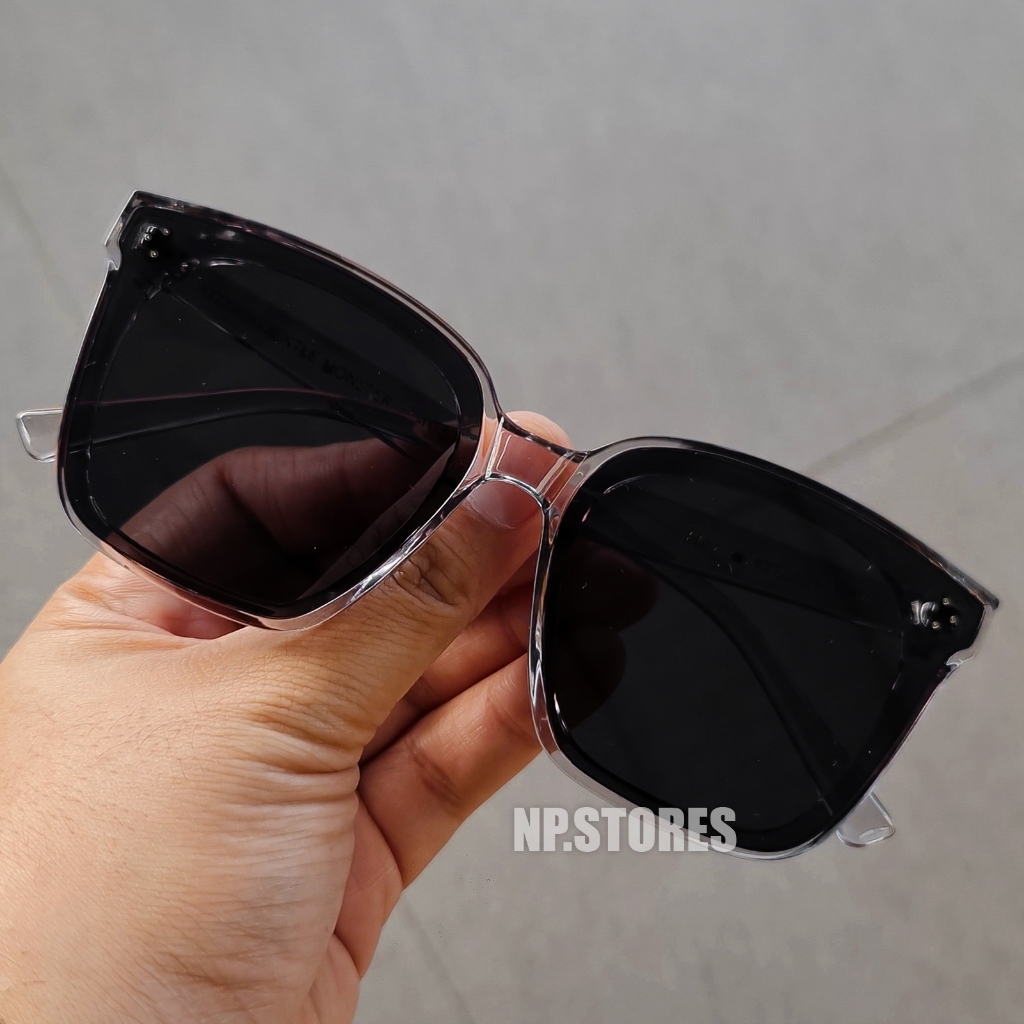 Kacamata Hitam Pria Wanita Model Semi Oversized Shape Kotak Desain Hits Trendy Ala Gaya Korea Kpop A