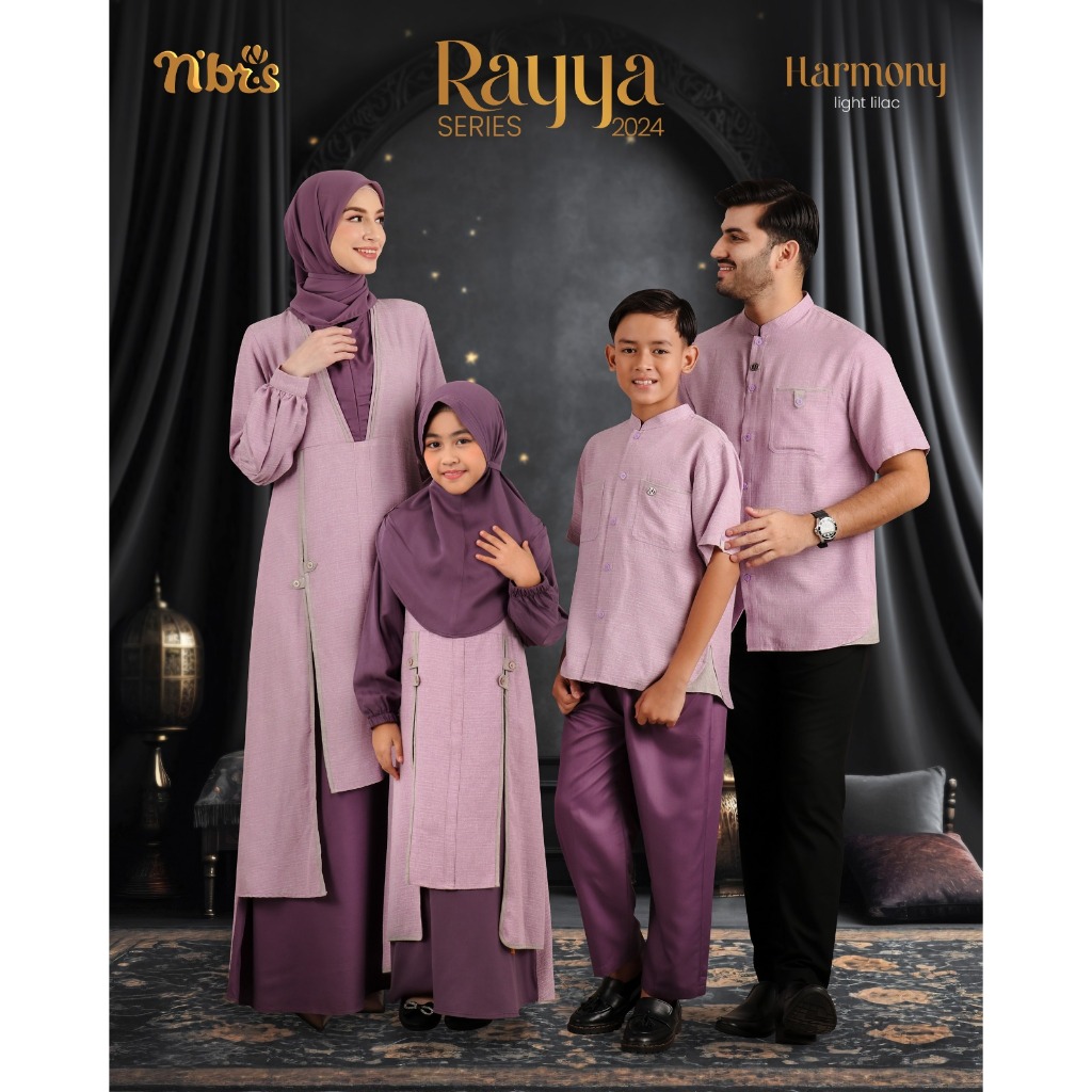 New Release Sarimbit Keluarga 2024 Raaya Series Harmony Light Lilac By Nibras Material Vitara Viscos