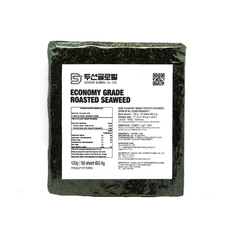 

DOOSUN Economy Grade Seaweed Rumput Laut 50 sheets/lembar