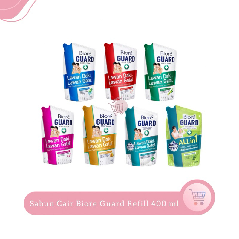 Biore Guard Sabun Cair Refill 400 ml / Sabun Mandi Biore Guard Refill Pouch