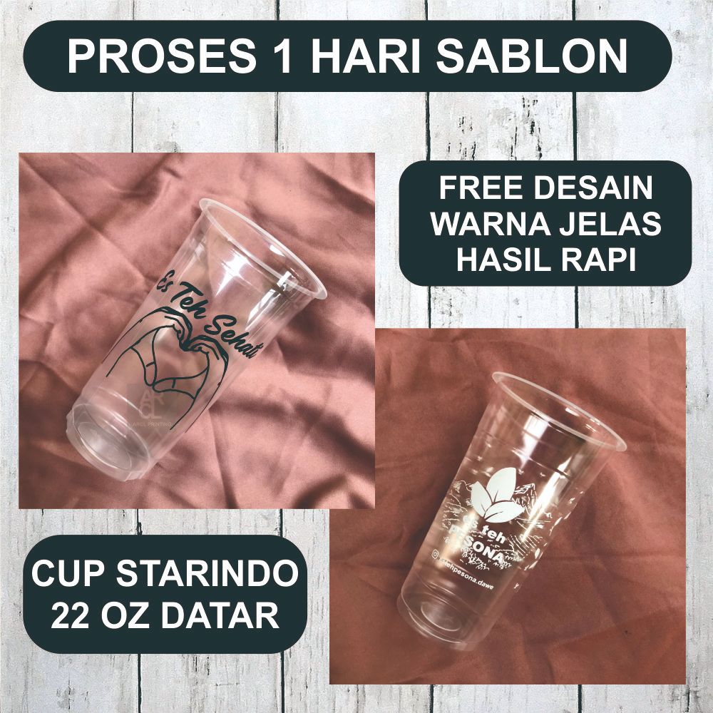 Sablon Cup Oval Custom 16oz 7Gram Merk STARINDO