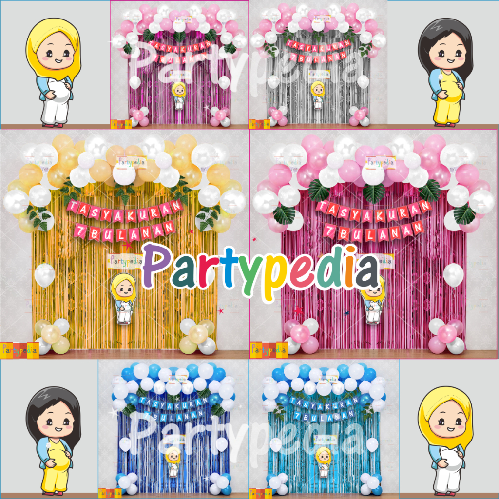 Miawmiaw_Id Backdrop Dekorasi Tasyakuran 7 Bulanan Kehamilan