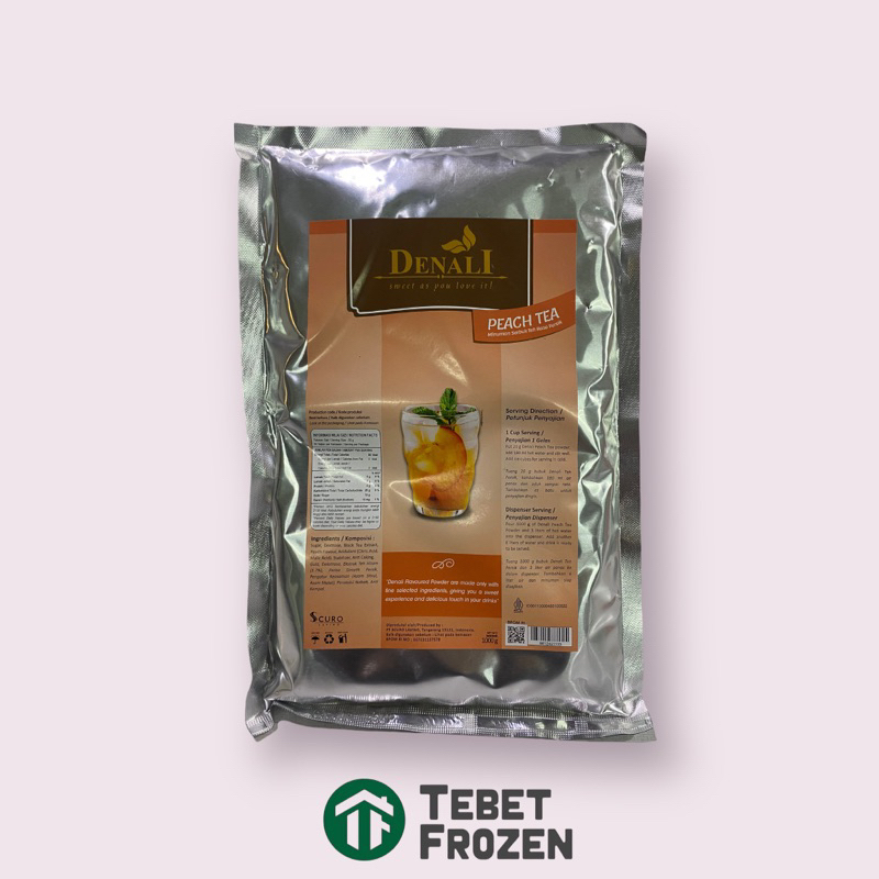 

DENALI PEACH TEA POWDER 1KG - TEBET FROZEN (EXP 30 APRIL 2025)
