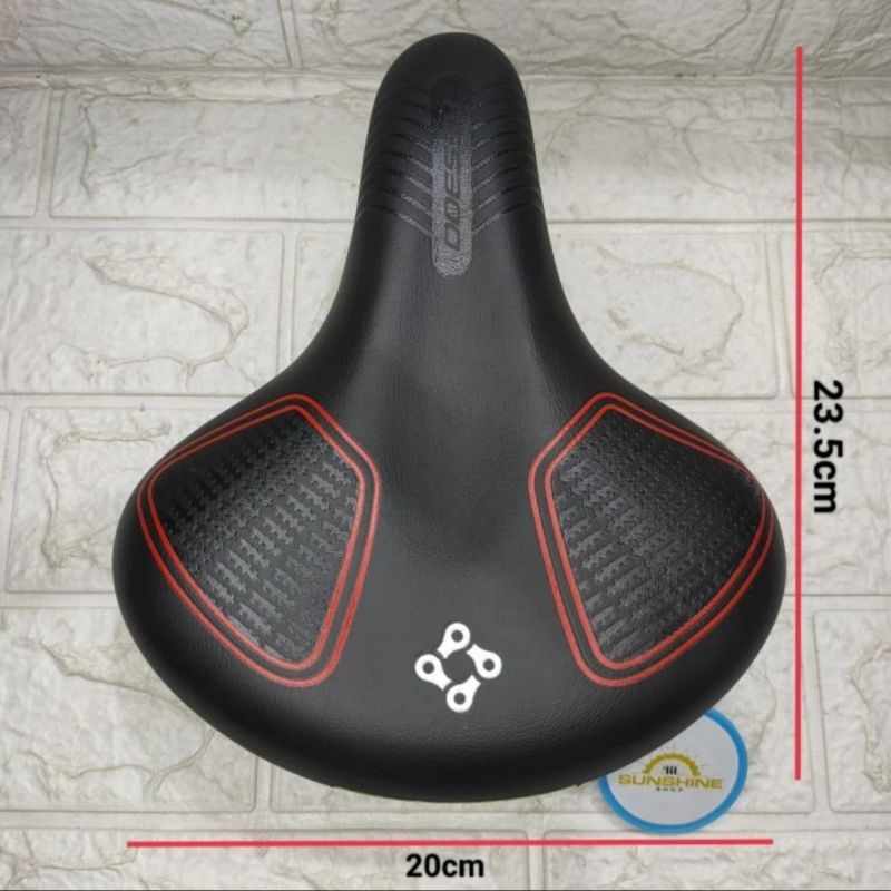 Sadel Jok Per Lebar ODESSY Saddle Per Sepeda Mini CTB Lipat Motif MERAH/ABU