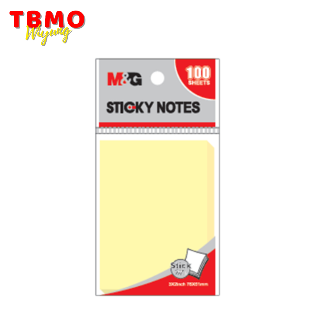 

TBMO M&G 3x2 Sticky Notes Yellow Color 76x51m 100 Sheets YS-66