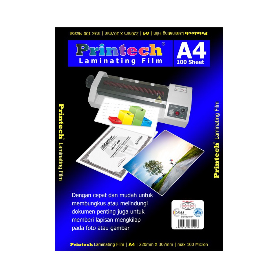 

Big Sale PRINTECH Laminating Film Pouch Plastik Laminating A4 62 J93