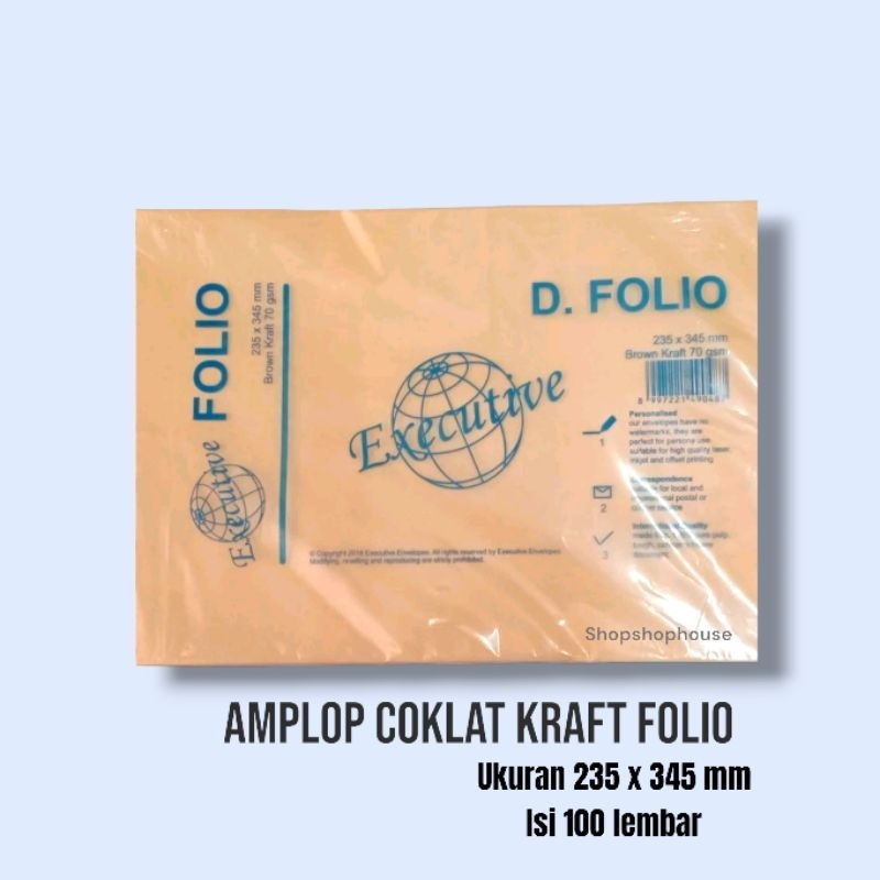 

amplop coklat kraft Folio / amplop folio (100 lembar)