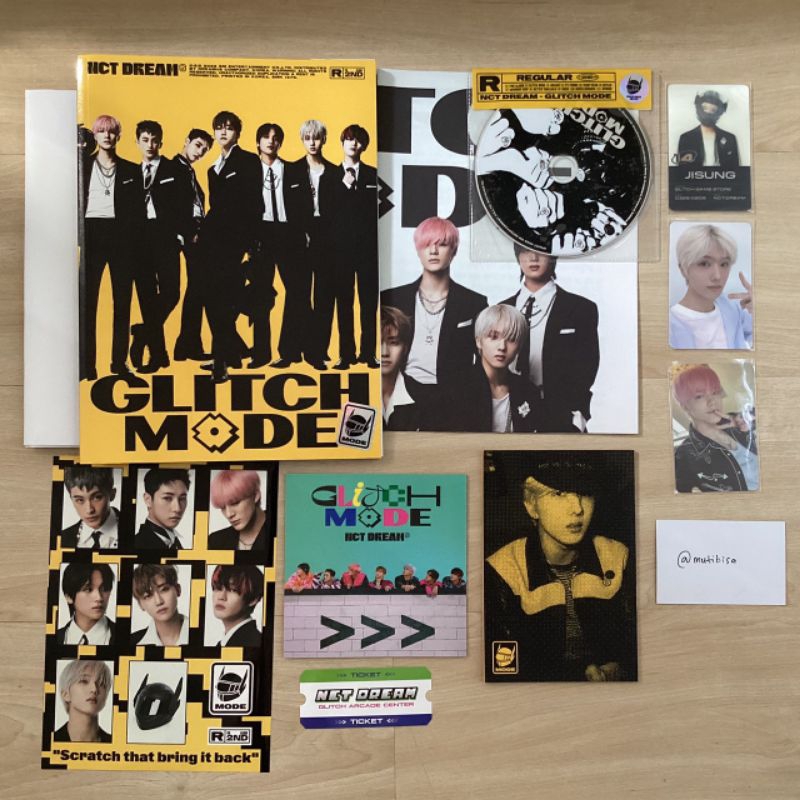 GLITCH MODE NCT DREAM ALBUM PHOTOCARD PC POCA KPOP KERTAS GANTENG SCRATCH VERSION HAECHAN JENO MARK 
