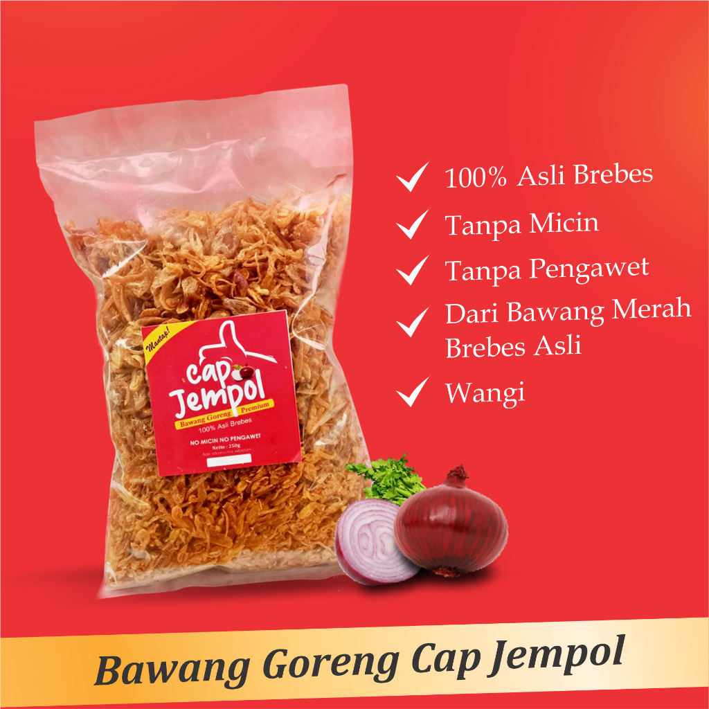 

Bawang Goreng Premium Cap Jempol Enak Asli Brebes 500g Termurah