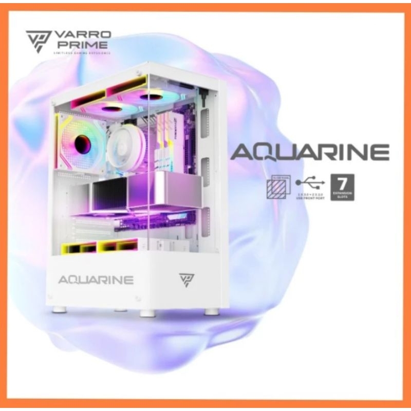 CASING GAMING VARRO PRIME AQUARINE WHITE