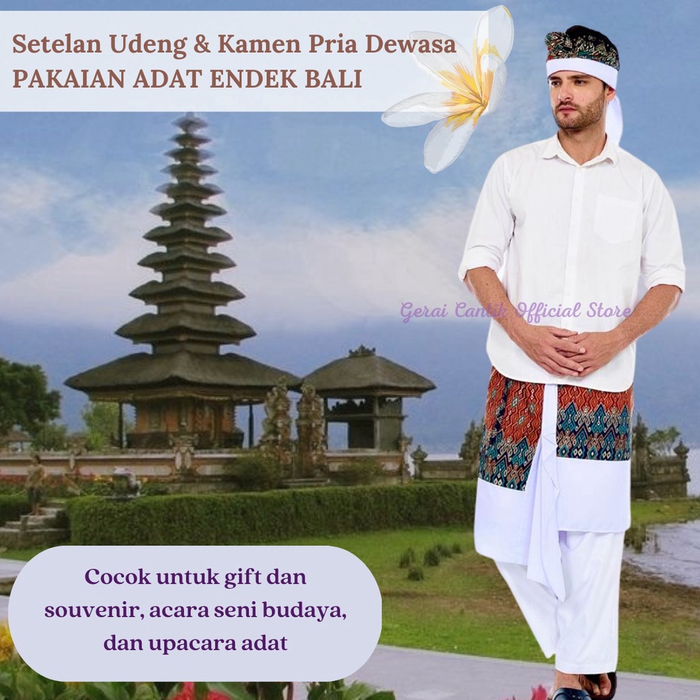 Jaman Now SETELAN UDENG DAN KAMEN PRIA DEWASA SETENGAH JADI PAKAIAN ADAT ENDEK BALI Bisa buat Souven