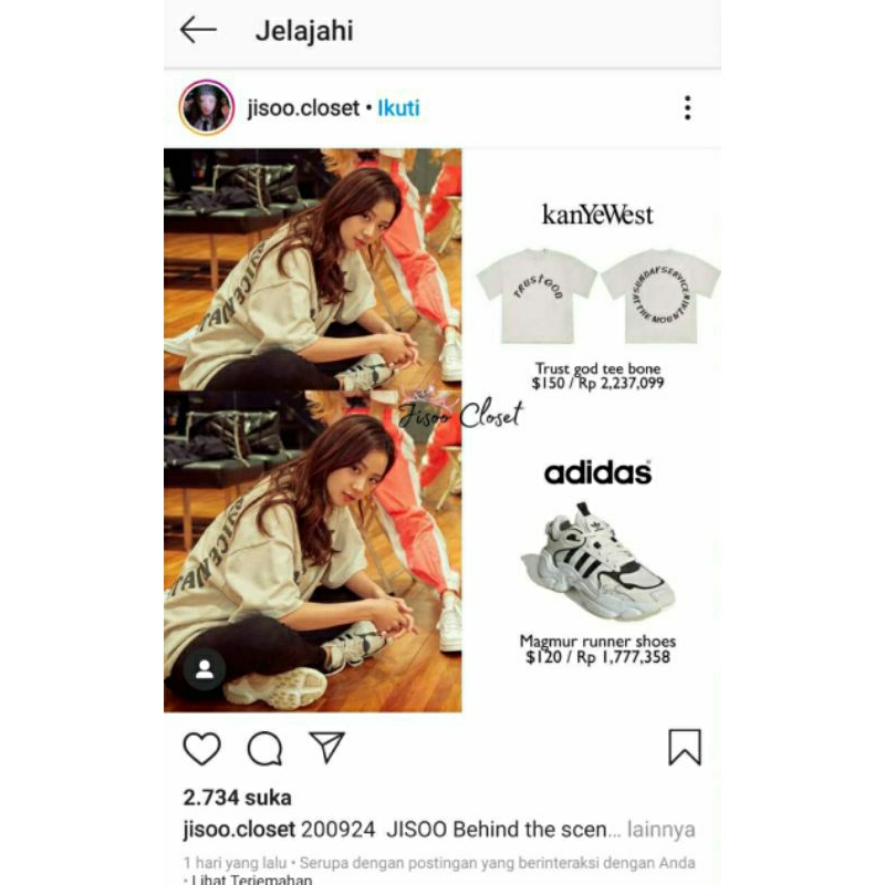 Adidas adiprene running blackpink (preloved