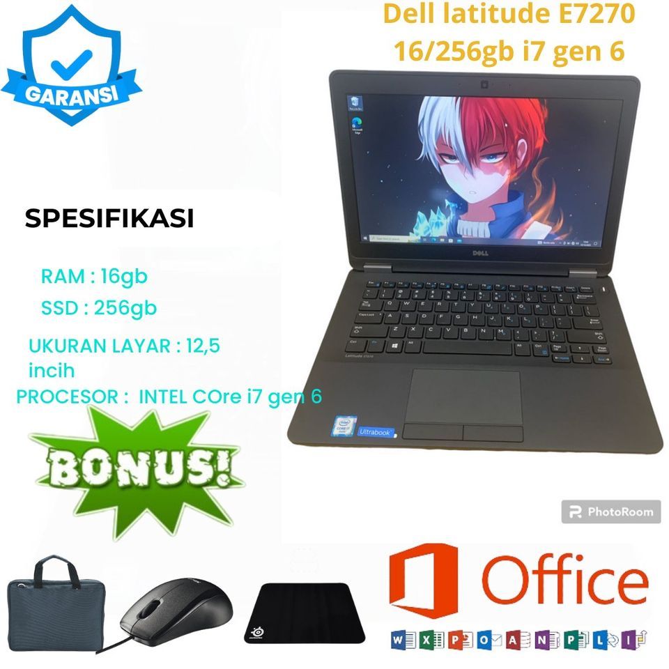 Dell latitude E7270 16/256gb i7 gen 6
