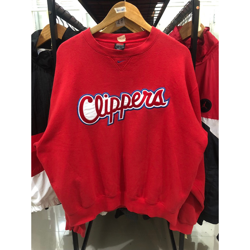 vintage 90s-00s crewneck nike center la clippers