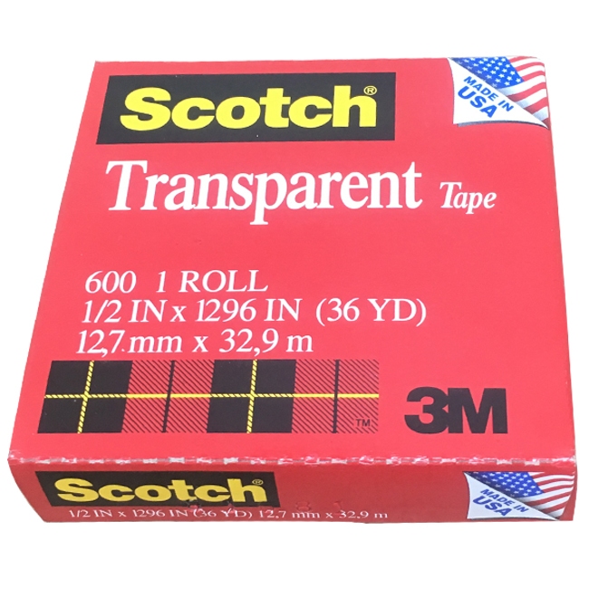 

Gramedia - Solasi 3M Scotch Transparent Tape Roll 600 1 roll 36 yard 12.7mm x 32.9mm