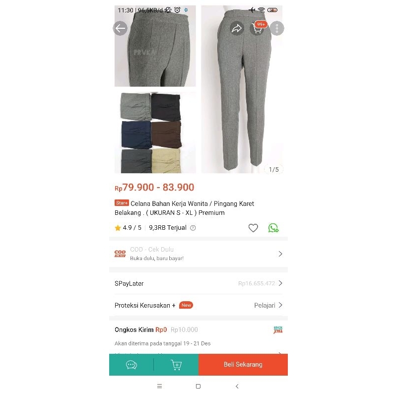 PRELOVED CELANA BAHAN KERJA PRVKA