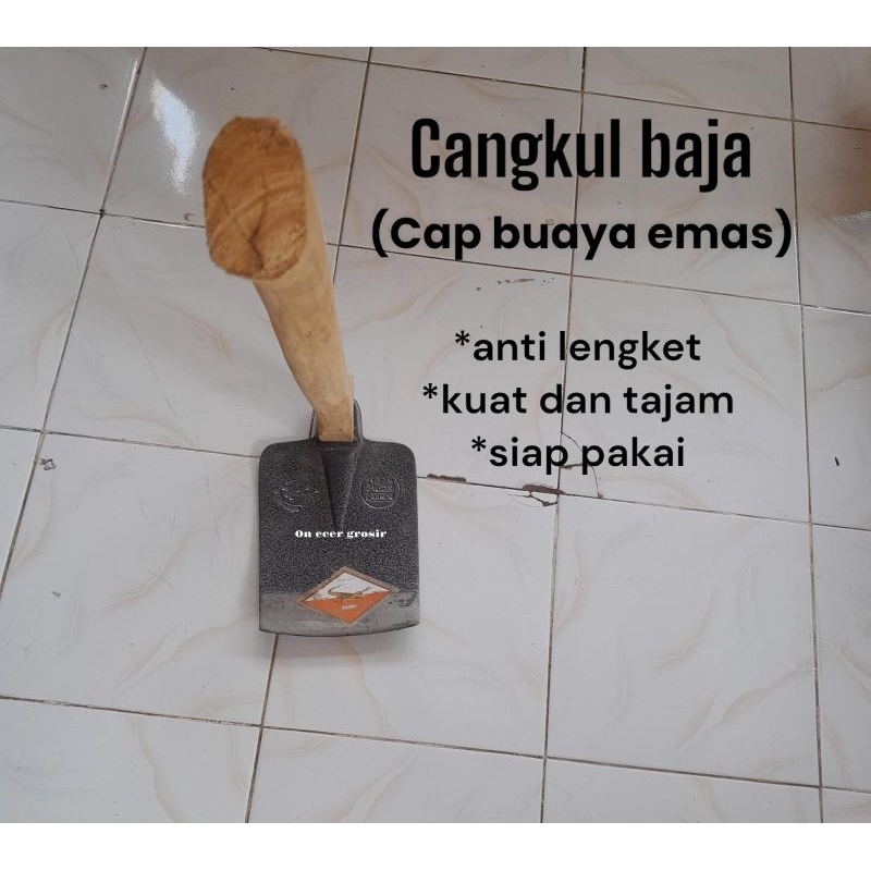 Cangkul Besar Cangkul Baja Anti Lengket Siap Pakai Cap Buaya Emas