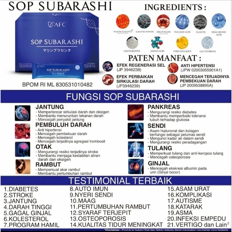 Apotik_Nugroho Sop Subarashi Utsu Gold Hikari Made In Japan Afc Suplemen Kesehatan - Terapi Stemcell