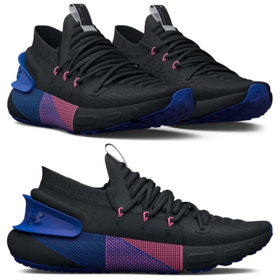 Sepatu casual Pria UA Hovr Phantom 3 Black Blue premium quality