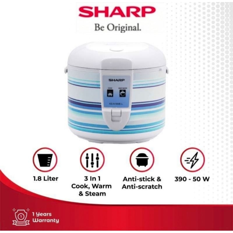 Magic com SHARP KS-N18ME RICE COOKER 3IN1  CAPASITAS 1,8L SHARP KSN18ME GARANSI 100%ORI