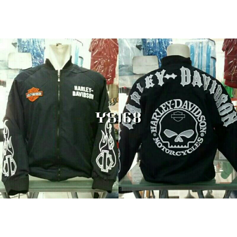Jaket Harley Davidson - Bomber - Skull - Bar and Shield - Racing - Varsity - Vintage Jacket - Bikers