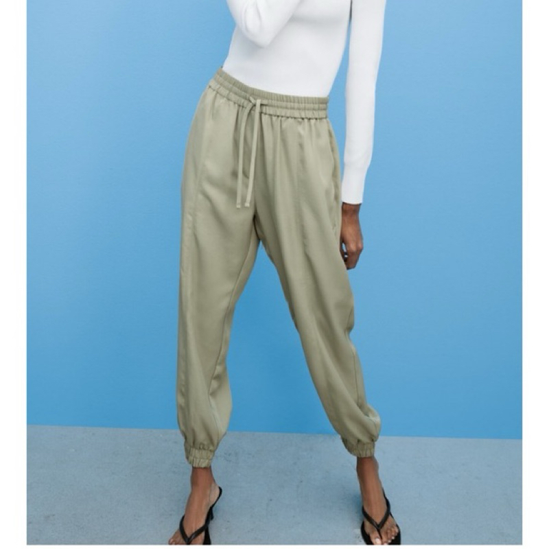 Zara Bomber Pants Satin