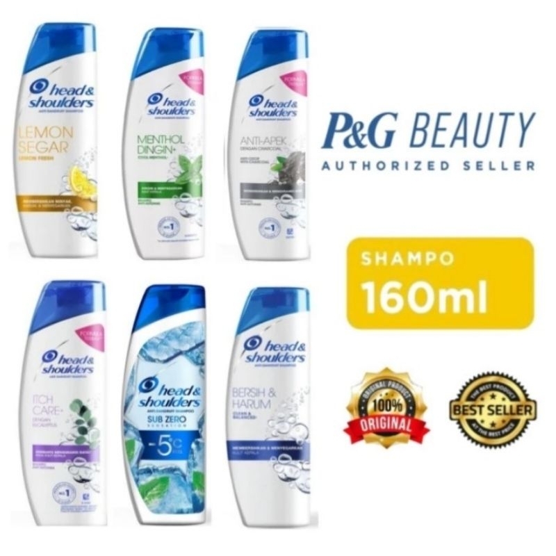 Head & Shoulders Shampoo Cool Menthol 160ml // Head & Shoulders Shampoo Anti Gatal 160ml // Head and