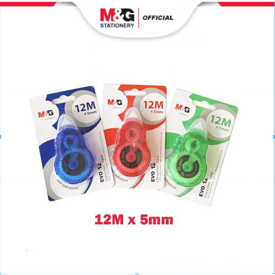 

TBMO M&G CORRECTION TAPE 12MX5MM EVO - 10003923/ACT55371 / Correction Tape / Tipe X