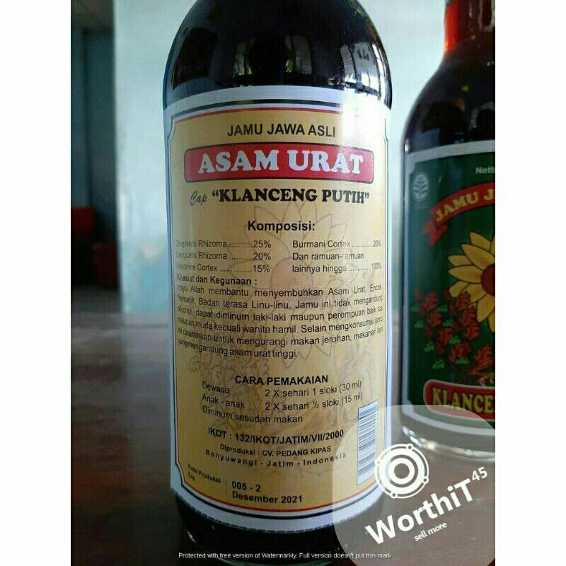 

JAMU KLANCENG PUTIH ASAM URAT 600MK