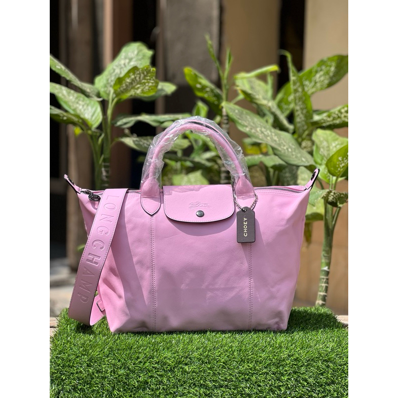 LC Le Pliage Cuir Medium Pink