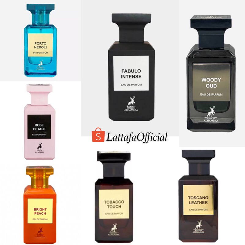 Parfume Alhambra dupe TF ( Woody oud , Fabulo intense , Toscano leather , Tobaco touch , rose petals