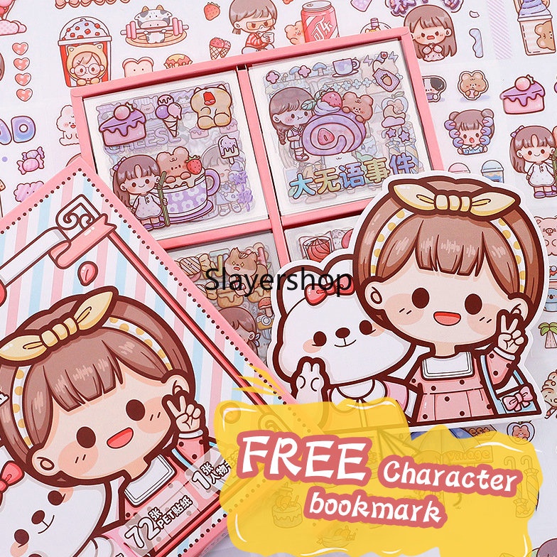 

Kemasan Baru 72 Lembar Stiker Box Aesthetic Edisi Dodo Girl 1 Box YCY