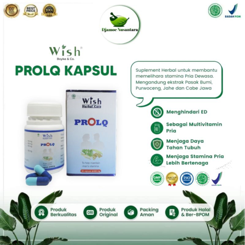WISH PROLQ - Kapsul Multivitamin Pria 30 Kapsul