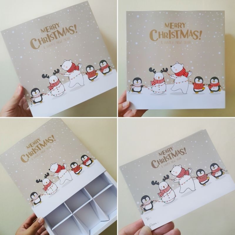 

Dus natal sekat 9 " Polar Bear " ( 1 pack isi 5 pcs dus )