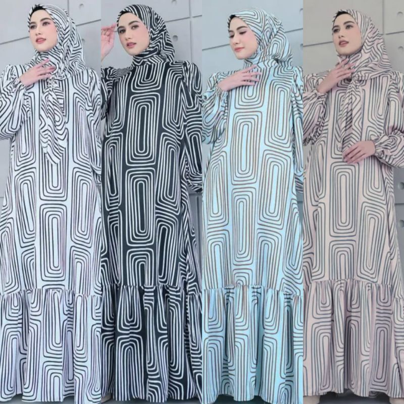 SYALINA DRESS AMORE BY RUBY ORI DRESS ONE SET DRESS MUSLIM BAJU WANITA DRESS BUSUI GAMIS BUSUI WUDHU
