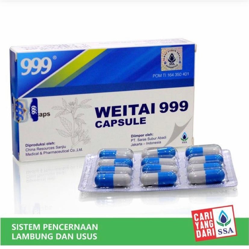 WEITAI 999 CAPSULE ( bpom ) Obat Maag Lambung - Obat Cina ZONADEALZTOKOOBAT